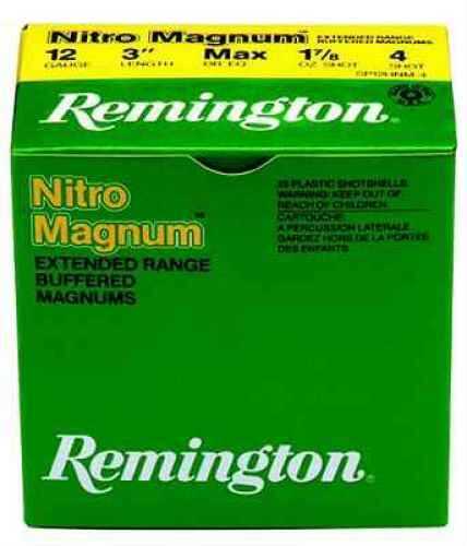 12 Gauge 3" Lead #4  1-5/8 oz 25 Rounds Remington Shotgun Ammunition